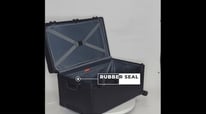 30 inch International Trunk Checked Extra Large Aluminum Travel Case in Black