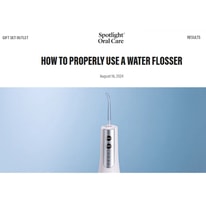 How to Properly Use a Water Flosser