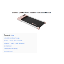 DeerRun Q1 Mini Smart Walking Pad Instruction Manual