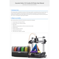 ANYCUBIC Kobra 3 V2 Combo 3D Printer User Manual
