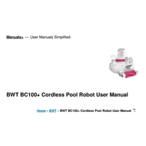 BWT BC100 Plus User Manual