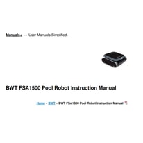 BWT FSA1500 User Manual