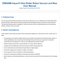 Dreame Aqua10 Ultra Roller Robot Vacuum User Manual