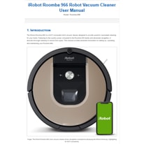 iRobot Roomba 966 Robot Vacuum User Manual