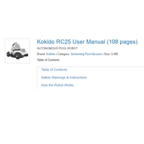 KOKIDO RC25CBX User Manual