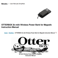 OtterBox Wireless Power Bank 3K User Manual