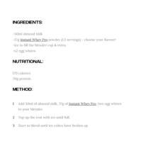 Quick Start Guide: Reflex Nutrition Instant Whey Pro
