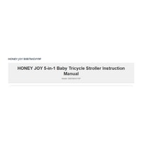 HONEY JOY 5-in-1Tricycle Owner&rsquo;s Manual