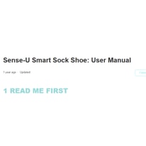Sense-U Smart Sock Shoe Operation Manual