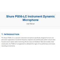 Shure PG56 User Guide