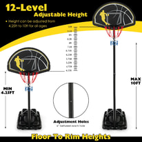 Goplus Portable 4.25-10 FT Instruction Guide