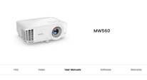 BenQ MW560 - Complete User Manual & Guidance