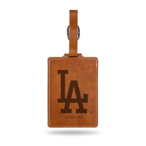 All About Los Angeles Dodgers Black Ultra Suede Luggage Tag