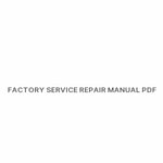 Factory Service Repair manual PDF coupon codes