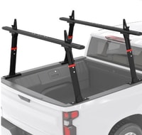 GORWARE Truck Ladder Rack Adjustable Aluminum Truck Bed Ladder Rack Universal Fit for Pickup