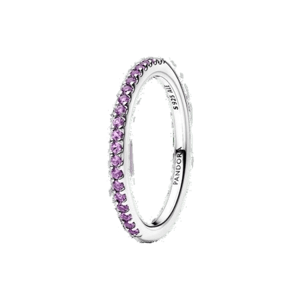 Pandora Sparkling Purple Half-Eternity Band Ring