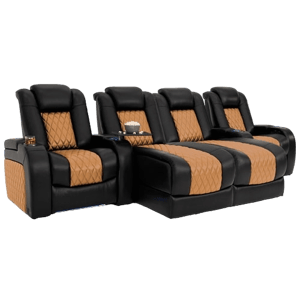 4Seating Diamante Chaise Two Tone Home Theater Seats 