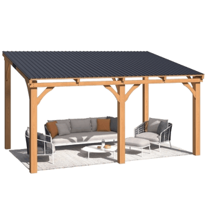 AECOJOY Outdoor Wooden Gazebo