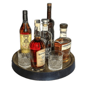 Aged & Charred Whiskey Display Barrel Top