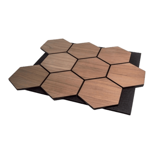 AKU Woodpanel Hexagon Panel Walnoot