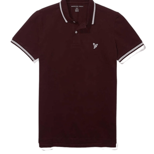 American Eagle Slim Fit Tipped Pique Polo Shirt