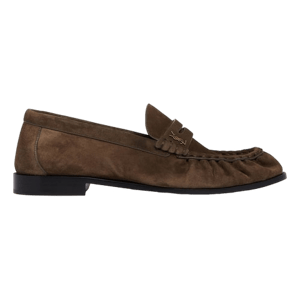 Antonia Milano SAINT LAURENT Mocassini Le Loafer In Suede Marroni