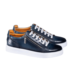 ARMOS Blue Patina Leather Sneaker
