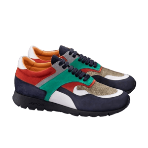 ARMOS Men's Multi-Color Suede Sneaker