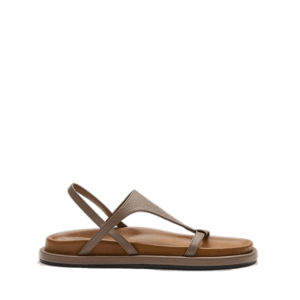 ATP Atelier Ultimo Tahini Grained Leather Comfy Sandals