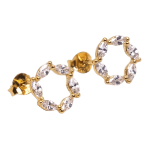 Austens Jewellers Marquise Circle Studs