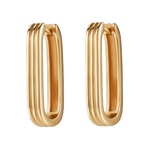 Aya Jewels Chunky Ridged Hoops