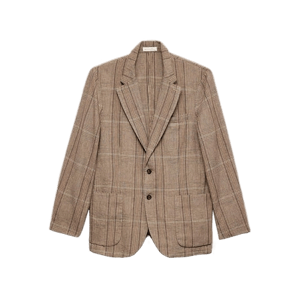 Banana Republic Italian Plaid Cotton-Linen Blazer