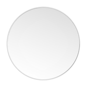 Bathroom Deco Dia 40cm Round Bathroom Mirror White Framed Nordic Mirror