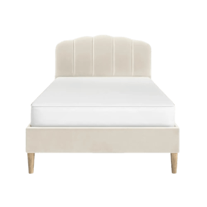 Bed Kingdom Scallop Velvet Bed Frame