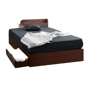 Bed Style 必要な機能が揃った 棚・コンセント付きモダンデザイン収納ベッド の