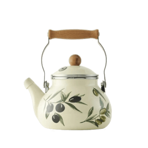 Bella Maison Olive Enamel Teapot