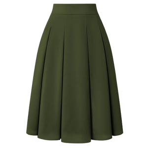 2026 Women Spring Summer Vintage Chiffon Flared A-Line Skirt