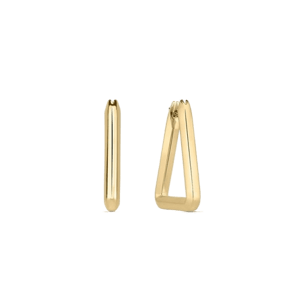 Ben Bridge Jeweler Roberto Coin 18k Yellow Designer Gold Triangle Hoop Earrings