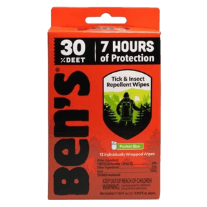 Ben's Tick & Insect Repellent Wipes