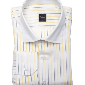 Brisk Shirts Soft Yellow Stripes Lightweight Shirt