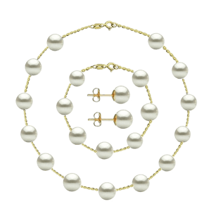 Cadourisiperle.ro Set Office Perle Albe 8 mm