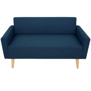 Conforama Canap&eacute; droit fixe KOBY 2 places Tissu Bleu marine
