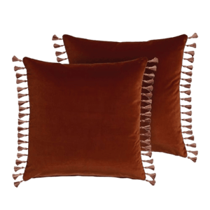 Casa By JJ Burgandy Velvet Cushion Cover