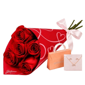 Cestas Michelli Buqu&ecirc; de Rosas e Conjunto Morana Love
