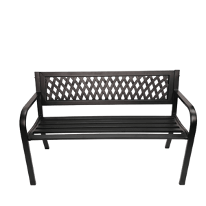 Cheaper Online Keswick 2 Seater Outdoor Modern Lattice Design Metal Garden Patio Bench