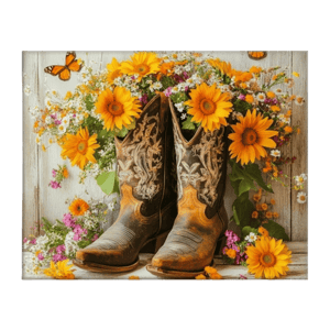 Cheerful Painting Western Cowboy Boots