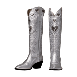 The Heartbreaker Boot Silver and Gunmetal