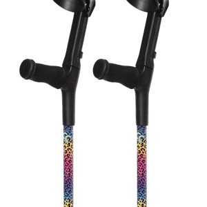 Cool Crutches Rainbow Leopard Crutches