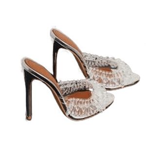 CULT OF COQUETTE Goldie Clear Drip Mules