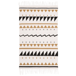 Cushy Home Decor Neutral Triangles Rug